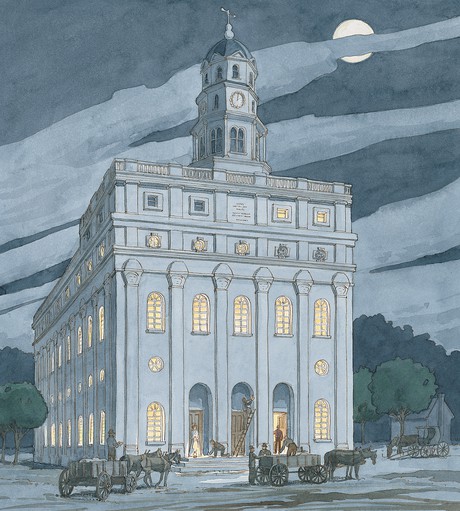 460x511 Chapter 59 Endowments Are Performed In The Nauvoo Temple - Nauvoo Temple Painting