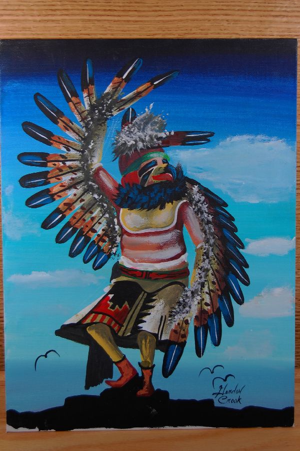 600x901 Navajo Eagle Dancer Painting - Navajo Painting