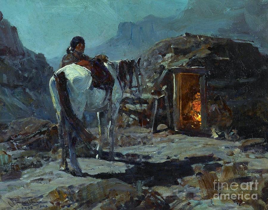 900x706 Home Of The Navajo Painting By Pg Reproductions - Navajo Painting