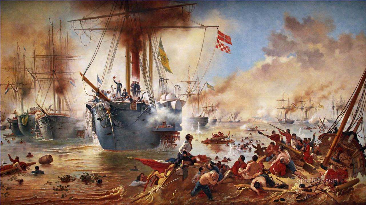 1280x718 Naval Battle - Naval Battle Painting