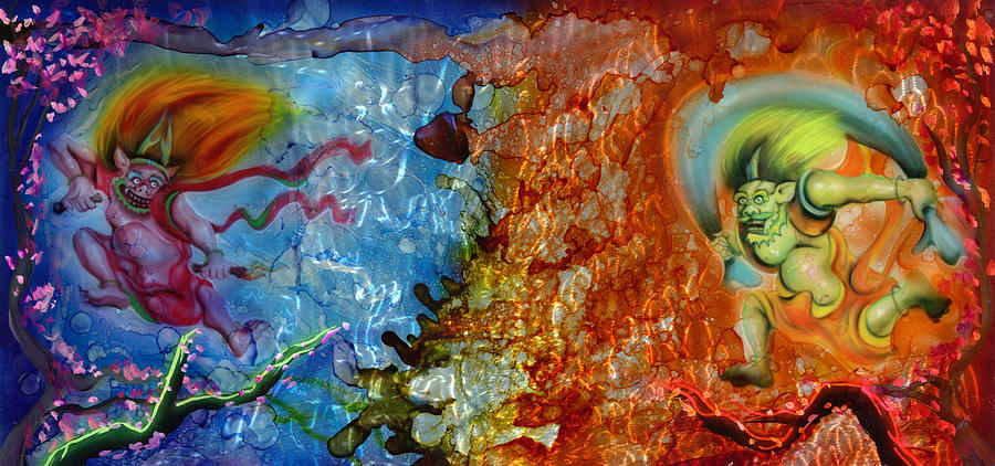 900x422 Shinto Gods Painting By Luis Navarro - Navarro Painting