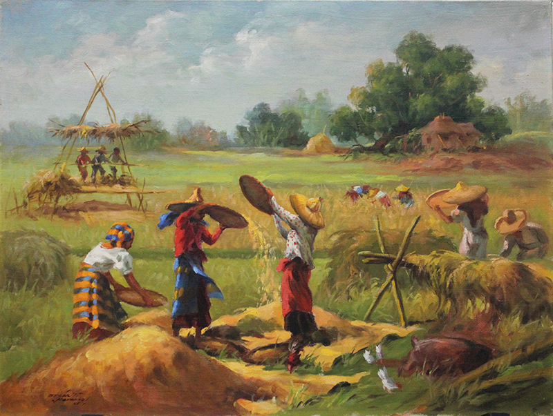 800x603 Untitled (Agricultural Farmers) By Oscar Navarro Annex Galleries - Navarro Painting