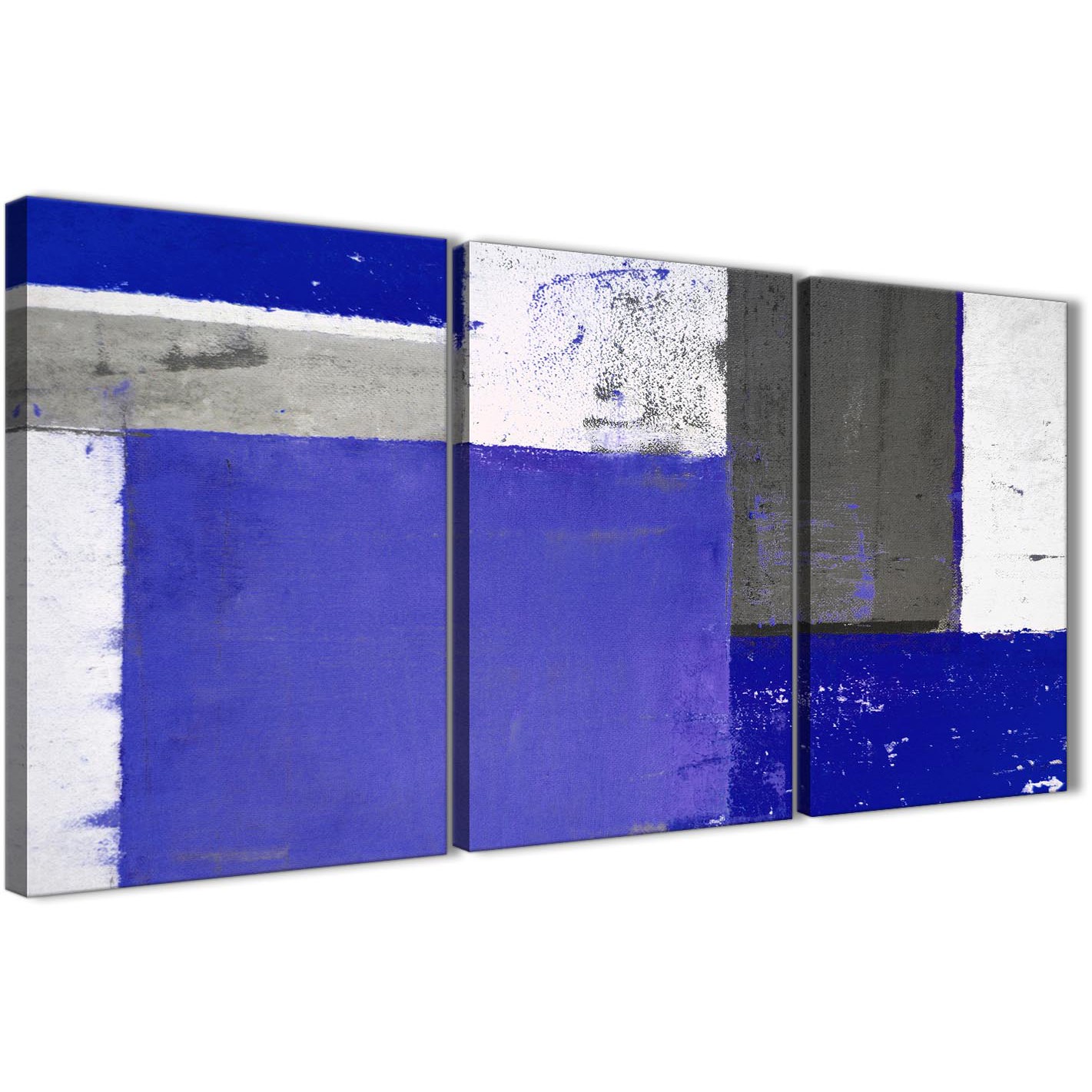 1421x1421 Indigo Navy Blue Abstract Painting Canvas Wall Art Print - Navy Blue Painting