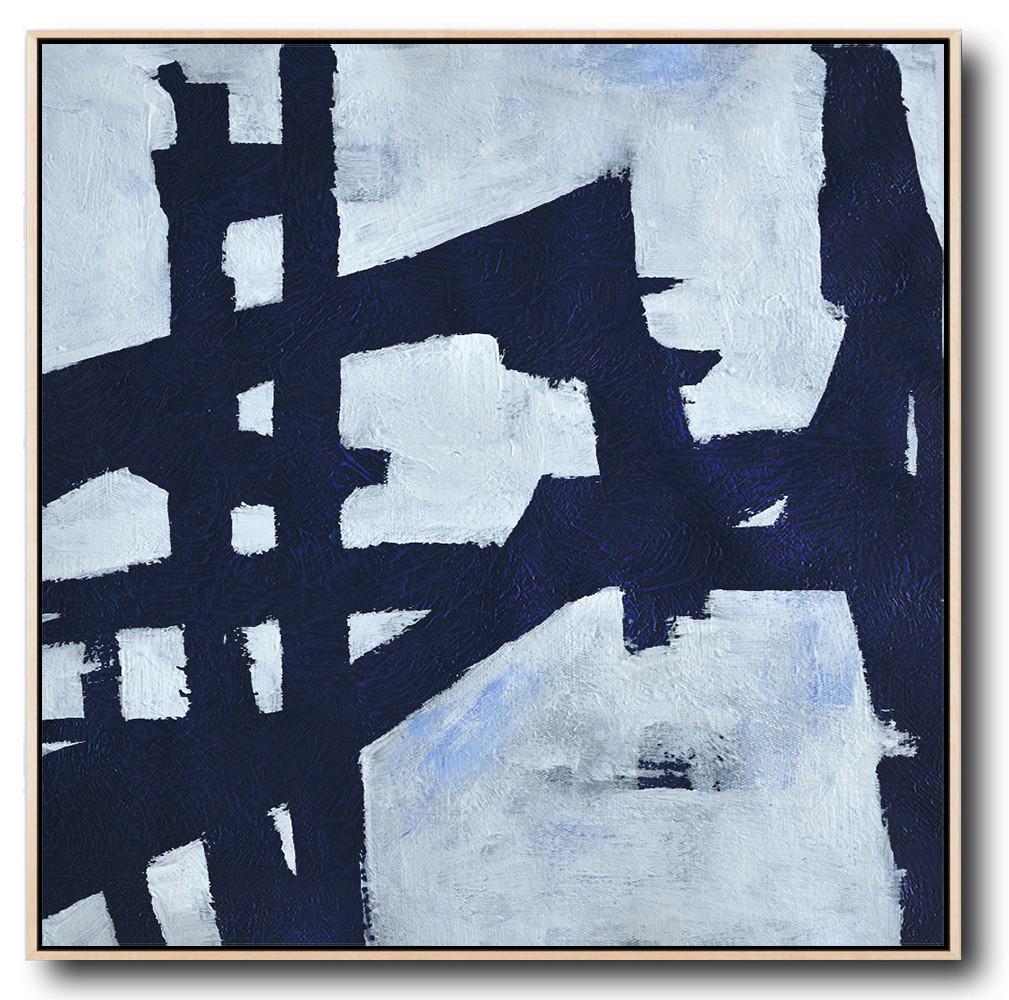 1009x1000 Buy Large Canvas Art Online - Navy Blue Painting