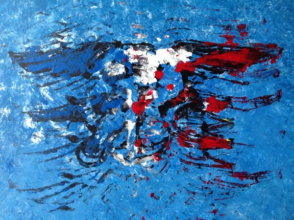 600x450 Kristin Beck On Twitter Kristin Beck Painting Trident (The - Navy Seal Painting