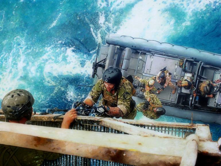 770x578 Saatchi Art Navy Seals Painting By Eric Buechel - Navy Seal Painting
