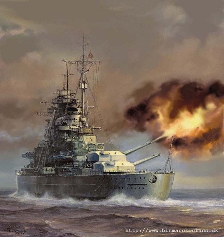 740x784 The Art In War Battleship Paintings - Navy Ship Painting
