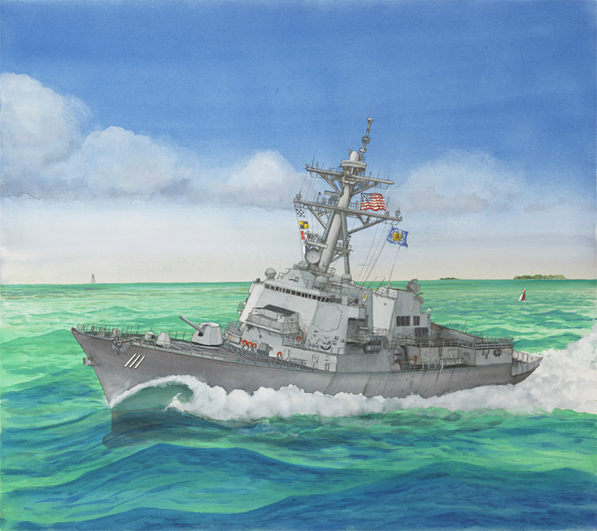 675x600 Museum Quality Giclee Art Prints By Maritime Artist David Harrison - Navy Ship Painting