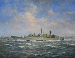 Navy Ship Painting at PaintingValley.com | Explore collection of Navy ...