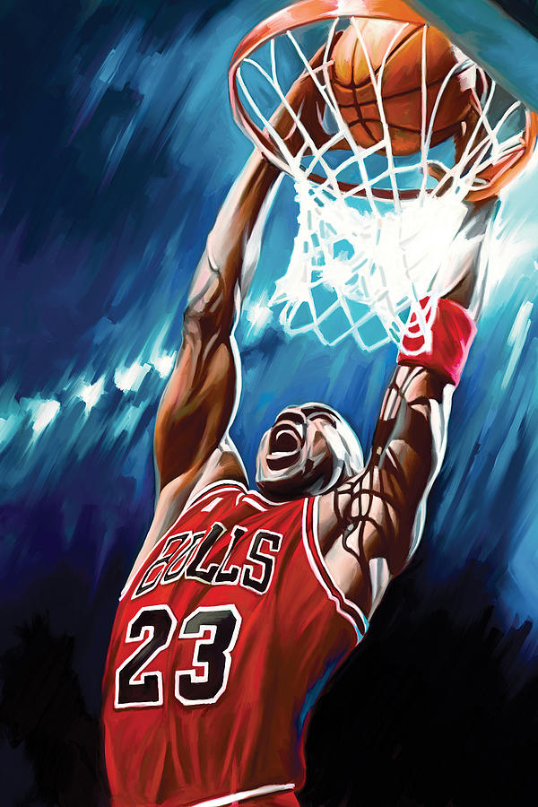 600x900 Michael Jordanrtwork Painting By Sheraz - Nba Painting