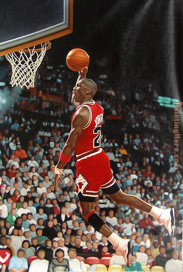 593x882 Michael Jordan Nba Painting Anysize 50% Off - Nba Painting