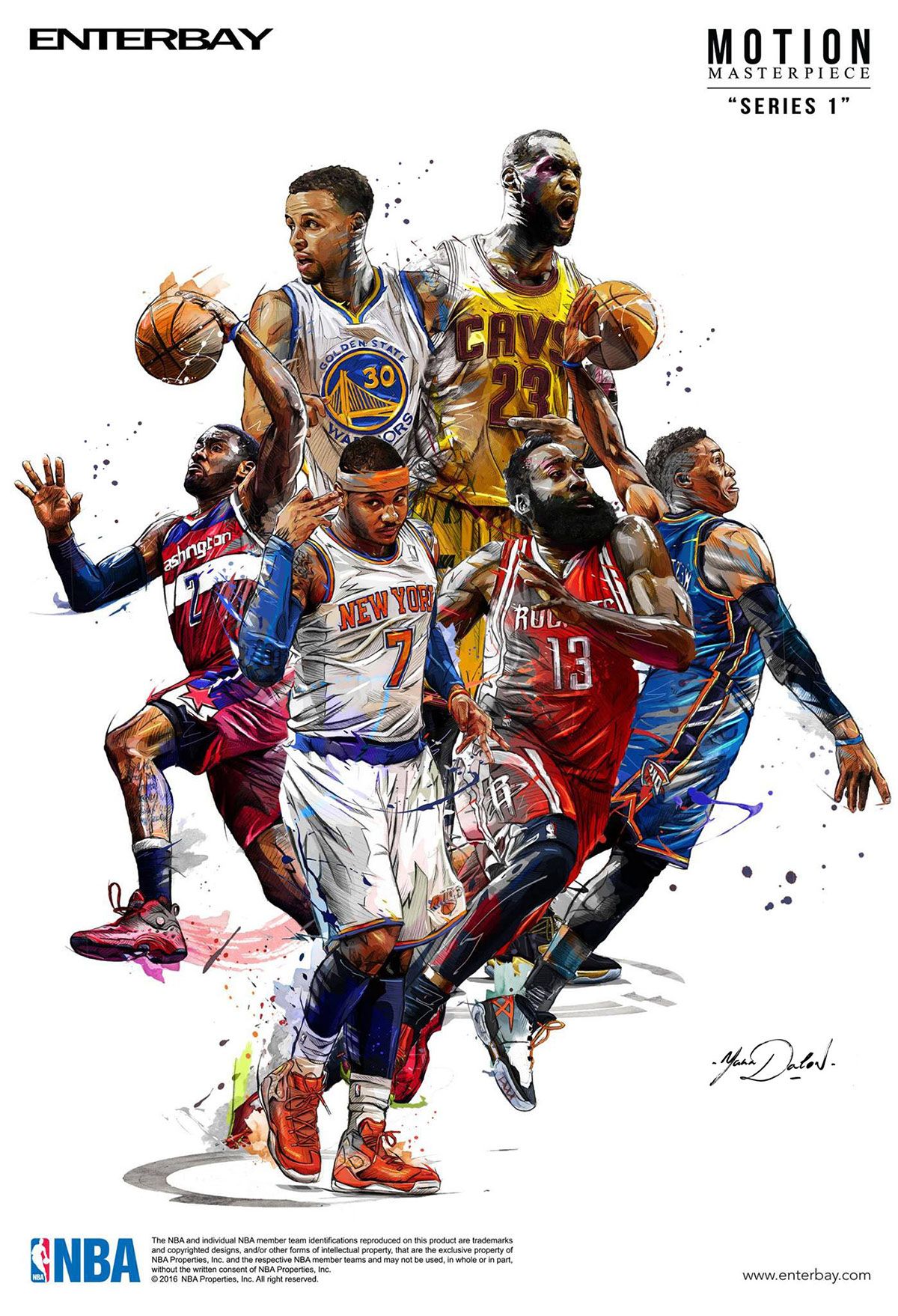 1200x1758 My Work Of Painting Illustrations For The Brand Enterbay - Nba Painting