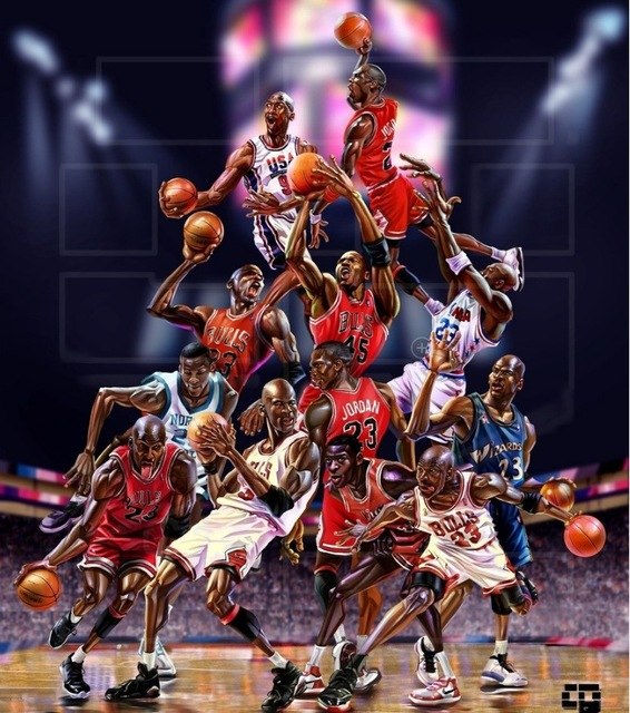 566x640 Xql Art Large Size Hd Nba Painting (No Frame) Printed On Canvas - Nba Painting