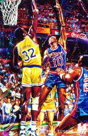291x449 Handmade Oil Painting Reproduction - Nba Painting