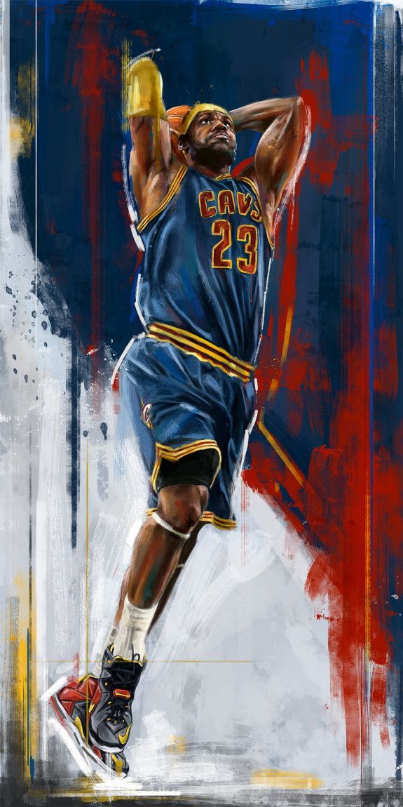 575x1150 Lebron James - Nba Painting