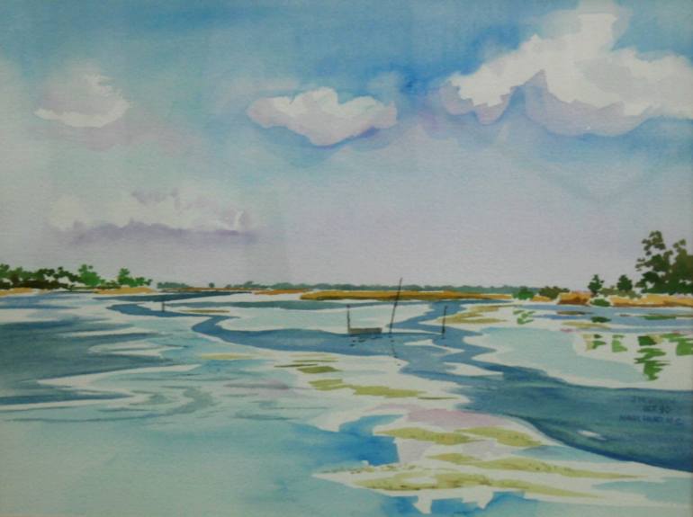 770x575 Saatchi Art Tidal Flats - Nc Painting
