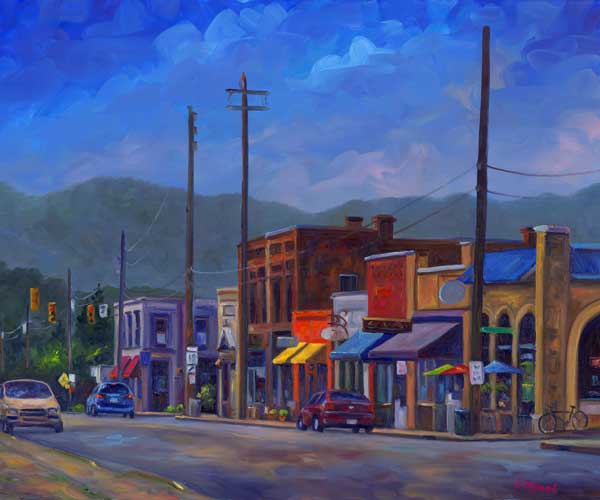 600x500 Sunny Side Cafe On Main In Weaverville Nc Painting And Prints - Nc Painting