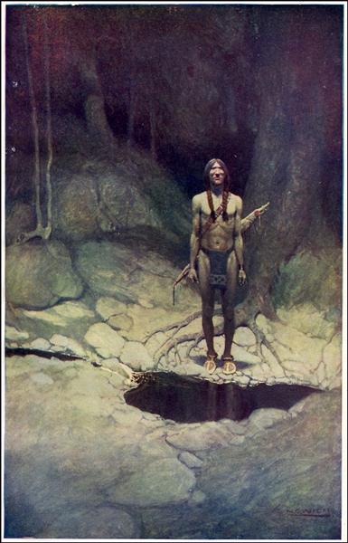 385x600 Painting Of Native American, 1907 - Nc Wyeth Painting