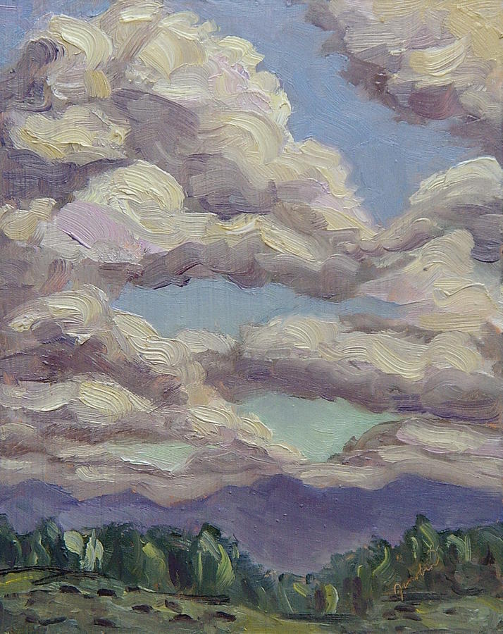 714x900 Nebraska Clouds Ahead Of The Tornado Painting By Zanobia Shalks - Nebraska Painting