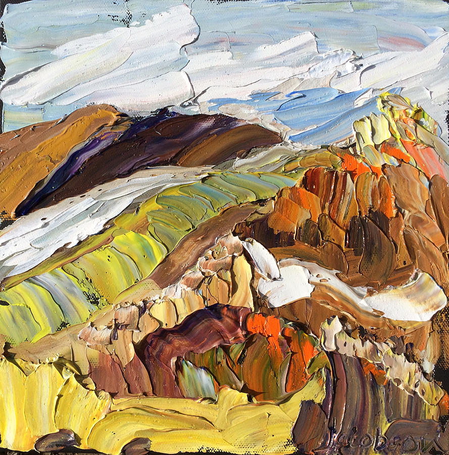 889x900 Nebraska Fields Painting By Carrie Jacobson - Nebraska Painting