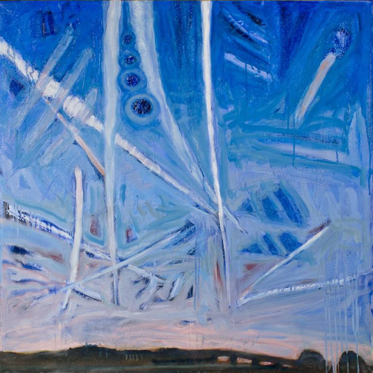 770x770 Saatchi Art Contrails Over Nebraska Painting By Greg Larson - Nebraska Painting