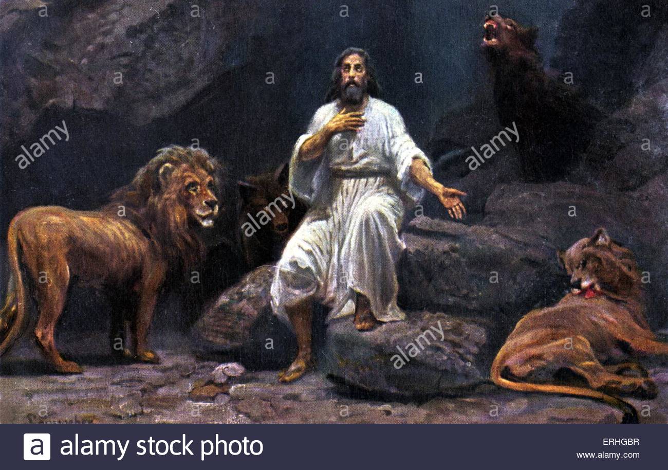 1300x914 Daniel In The Lion - Nebuchadnezzar Painting