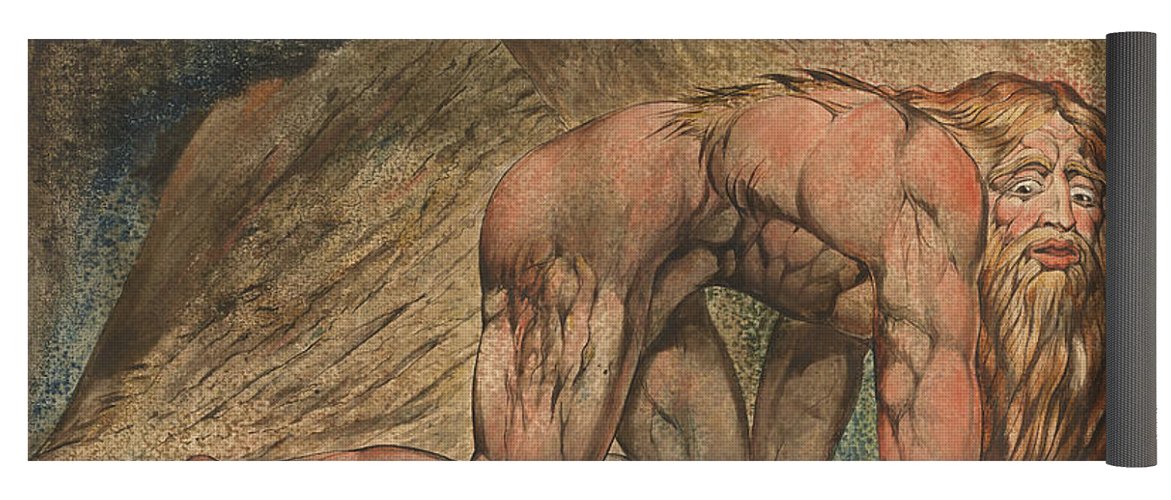 1171x500 Nebuchadnezzar Yoga Mat For Sale By William Blake - Nebuchadnezzar Painting