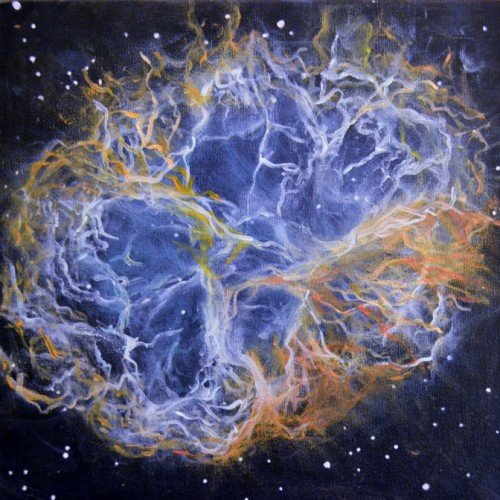 500x500 Step By Step Acrylic Painting Demo - Nebula Painting