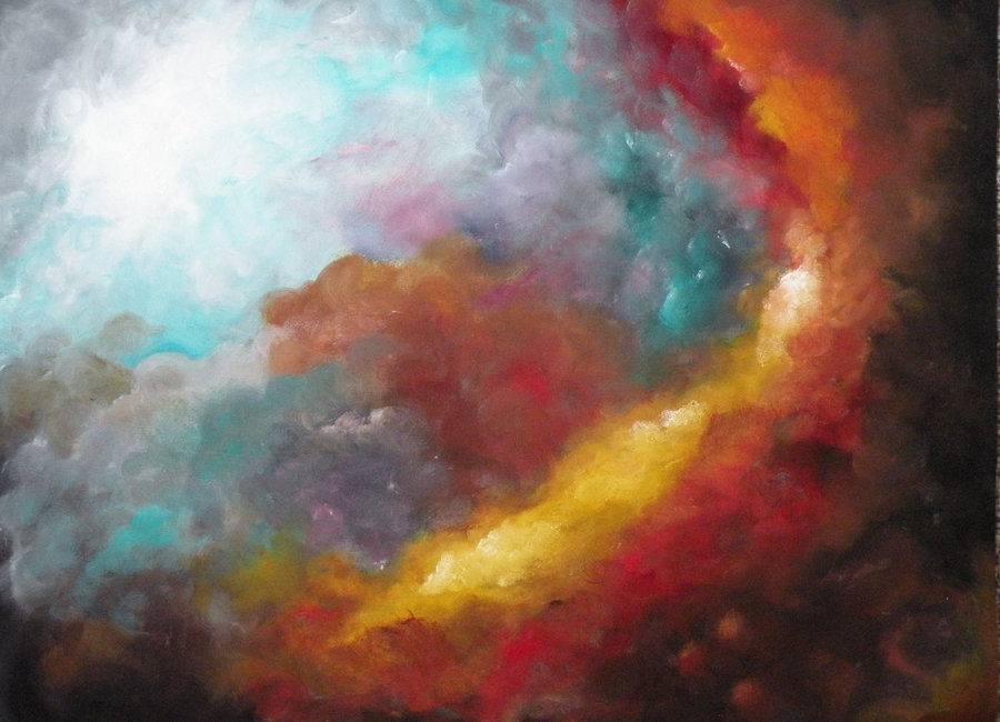 900x650 Nebula Painting By Pajeba - Nebula Painting