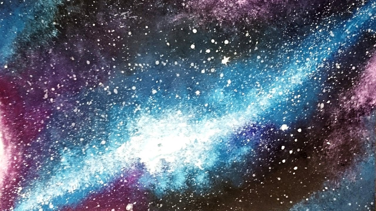 1280x720 Galaxy Painting - Nebula Painting Acrylic