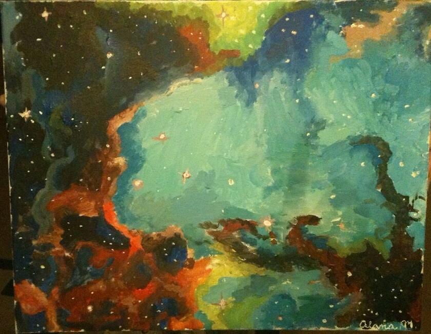 840x652 Tarantula Nebulae Painting By Alana Meyers - Nebula Painting Acrylic