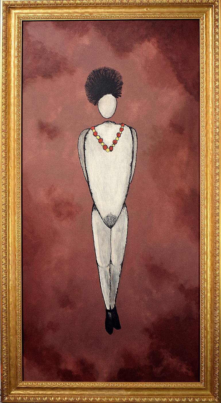 770x1405 Saatchi Art Woman With Necklace Painting By Jean - Necklace Painting