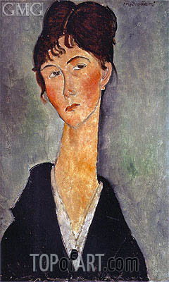 240x400 Bust Of A Woman With A Necklace Modigliani Painting - Necklace Painting