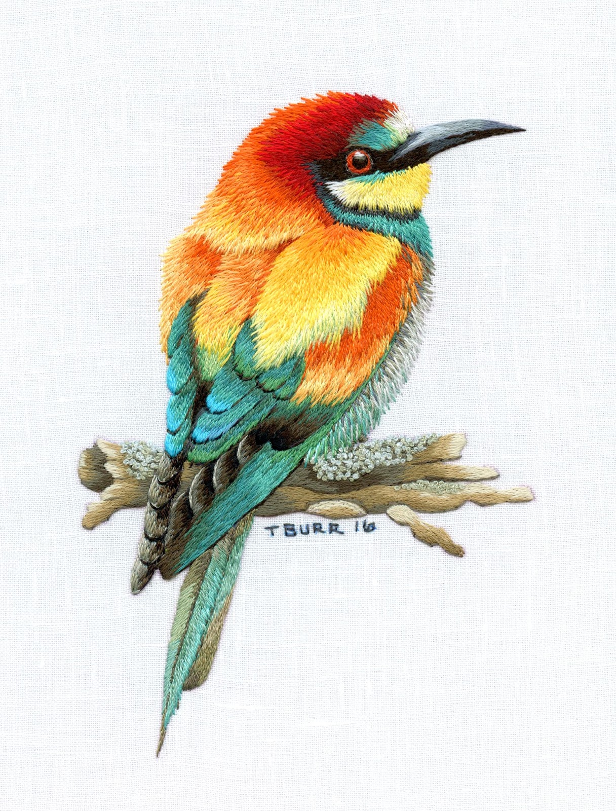 1216x1600 Needle Painting Embroidery Birds Blisse Design Studio - Needle Painting