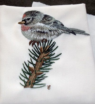 400x439 Needle Painting Embroidery Technique Sample Embroidery - Needle Painting