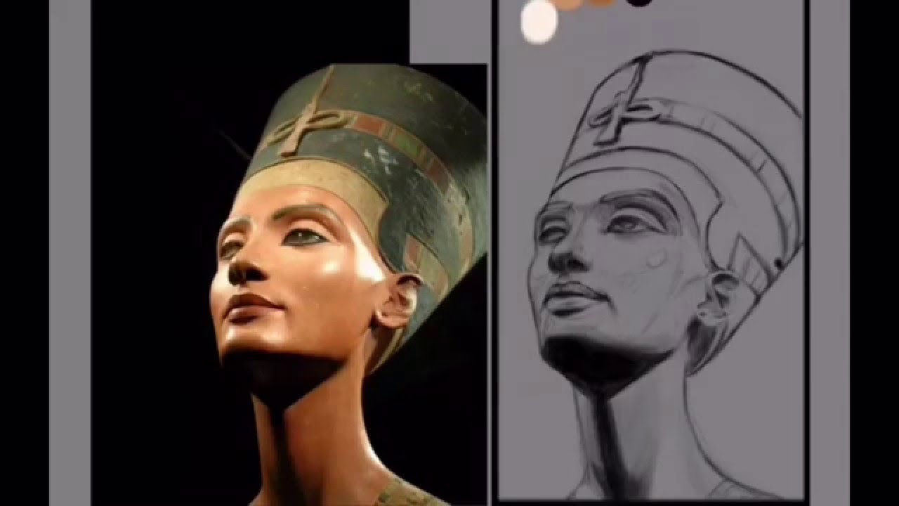 1280x720 Nefertiti Digital Painting - Nefertiti Painting