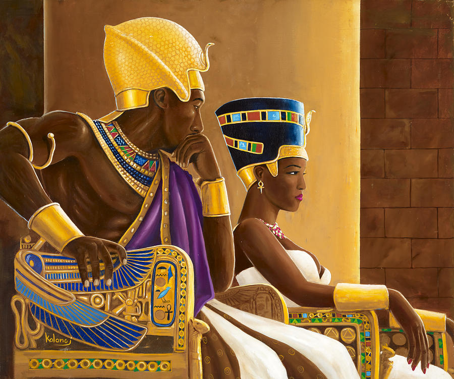 900x751 Remember The Times Painting By Kolongi Theartist - Nefertiti Painting
