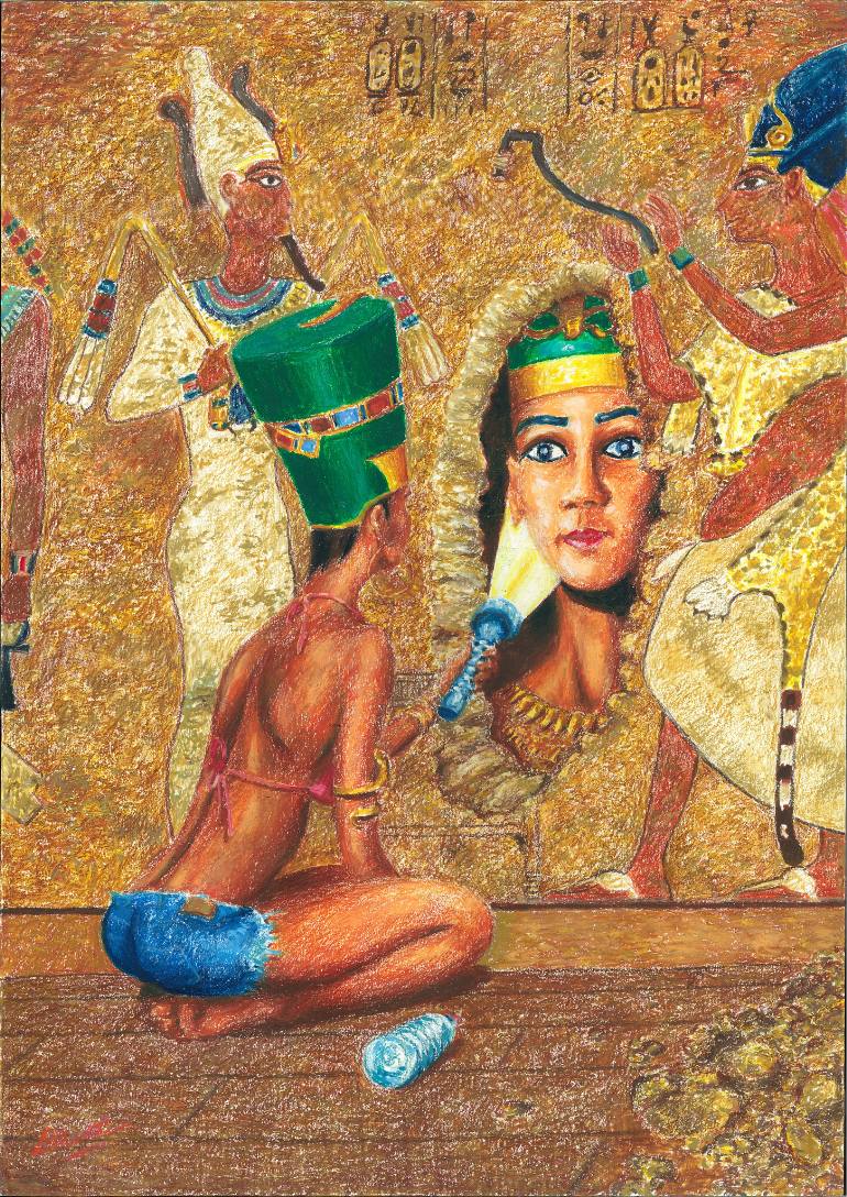 770x1088 Saatchi Art Nefertiti 2 Painting By David Arthur - Nefertiti Painting
