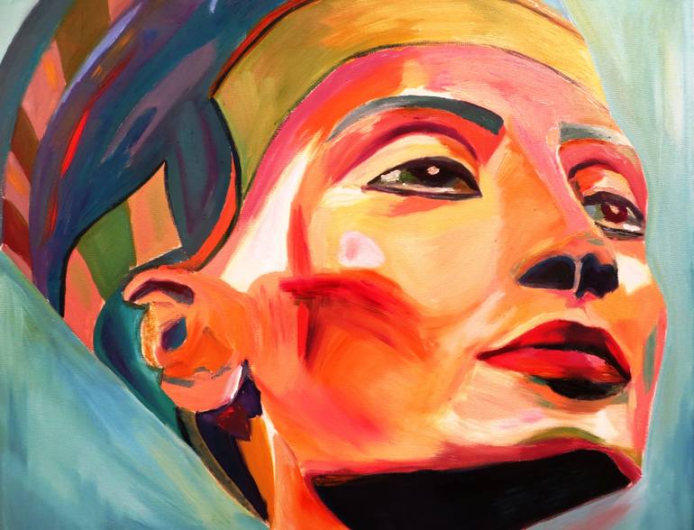 770x588 Saatchi Art Nefertiti Pop Art Painting By Elena Zhilina - Nefertiti Painting