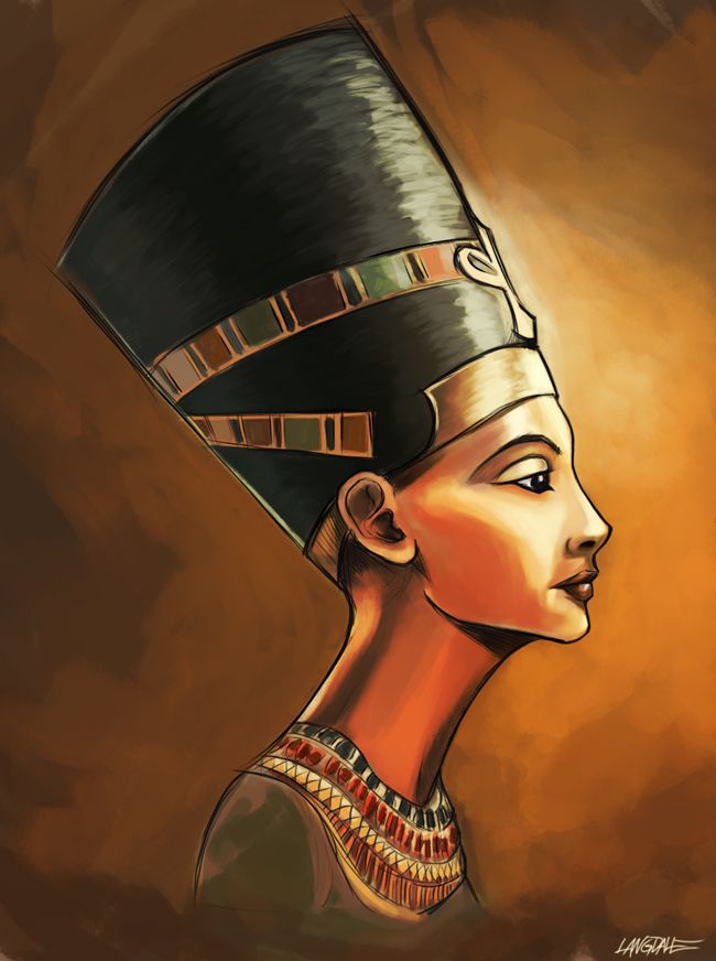 650x872 Nefertiti Painting By ~thequezot On Sisters Wedding - Nefertiti Painting