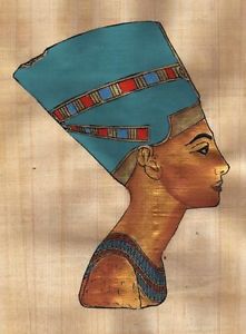 221x300 Egyptian Papyrus Painting Queen Nefertiti 7x9 + Hand Painted + - Nefertiti Papyrus Painting