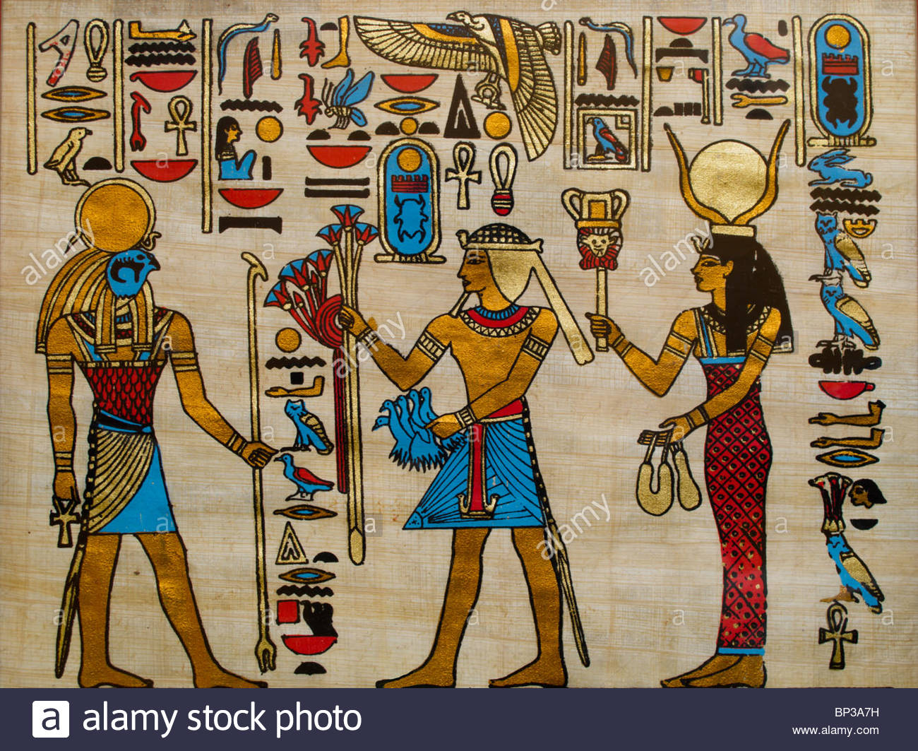 1300x1063 Painting On Egyptian Papyrus Stock Photos Amp Painting On Egyptian - Nefertiti Papyrus Painting