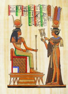 236x325 God Horus Holding Hand Of Queen Nefertiti - Nefertiti Wall Painting