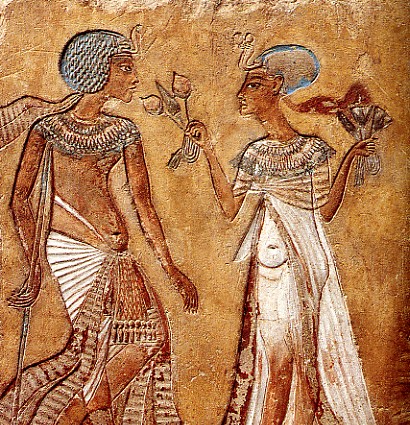 410x425 Egyptian Art - Nefertiti Wall Painting