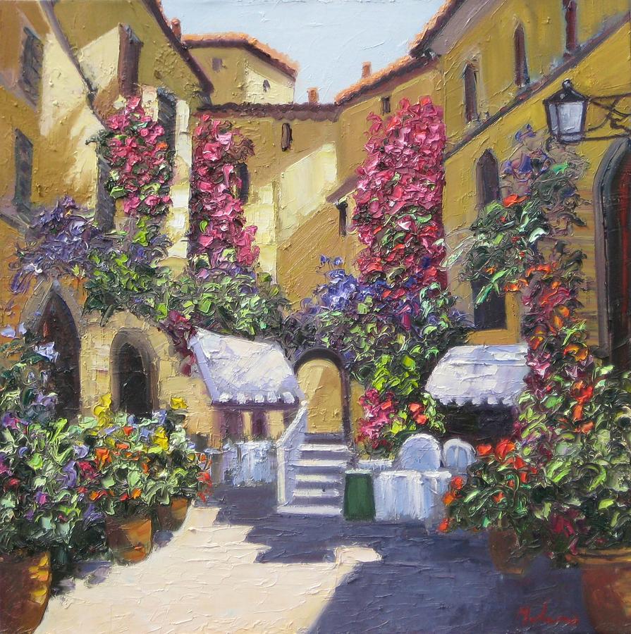 895x900 Neighborhood Cafe Painting By Mehran Rashidfarokhy - Neighborhood Painting
