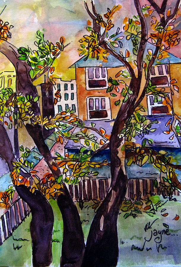 610x900 Neighborhood Painting By Jayne Lucas - Neighborhood Painting