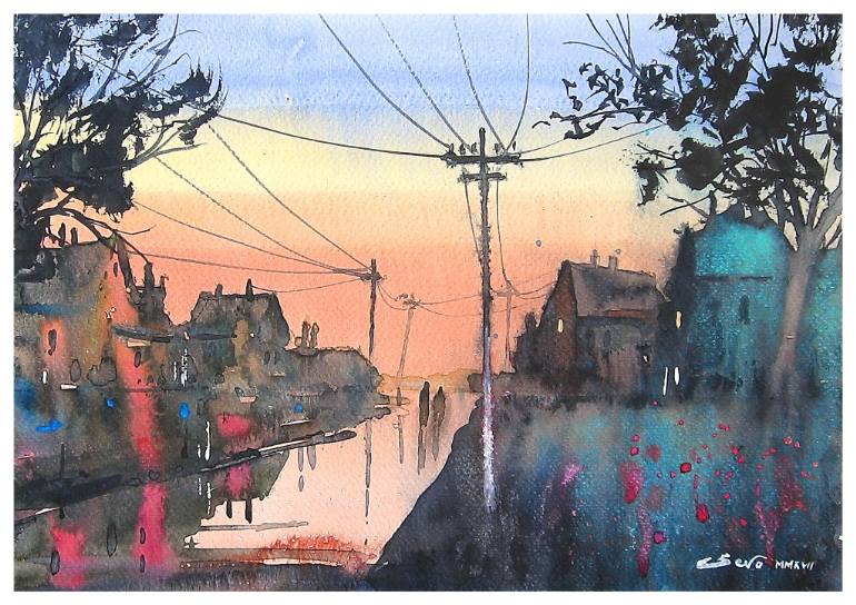 770x544 Saatchi Art The Neighborhood Painting By Dejan Sevo - Neighborhood Painting