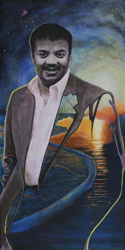 400x798 Neil Degrasse Tyson Shore Of The Cosmic Ocean Art Print By Simon - Neil Degrasse Tyson Painting