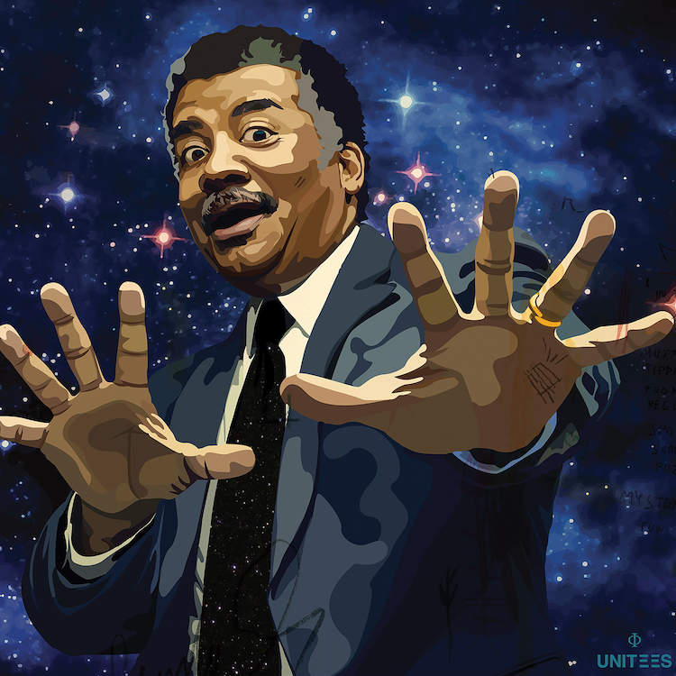 750x750 Neil Degrasse Tyson Art Print By Dai Chris Art Icanvas - Neil Degrasse Tyson Painting