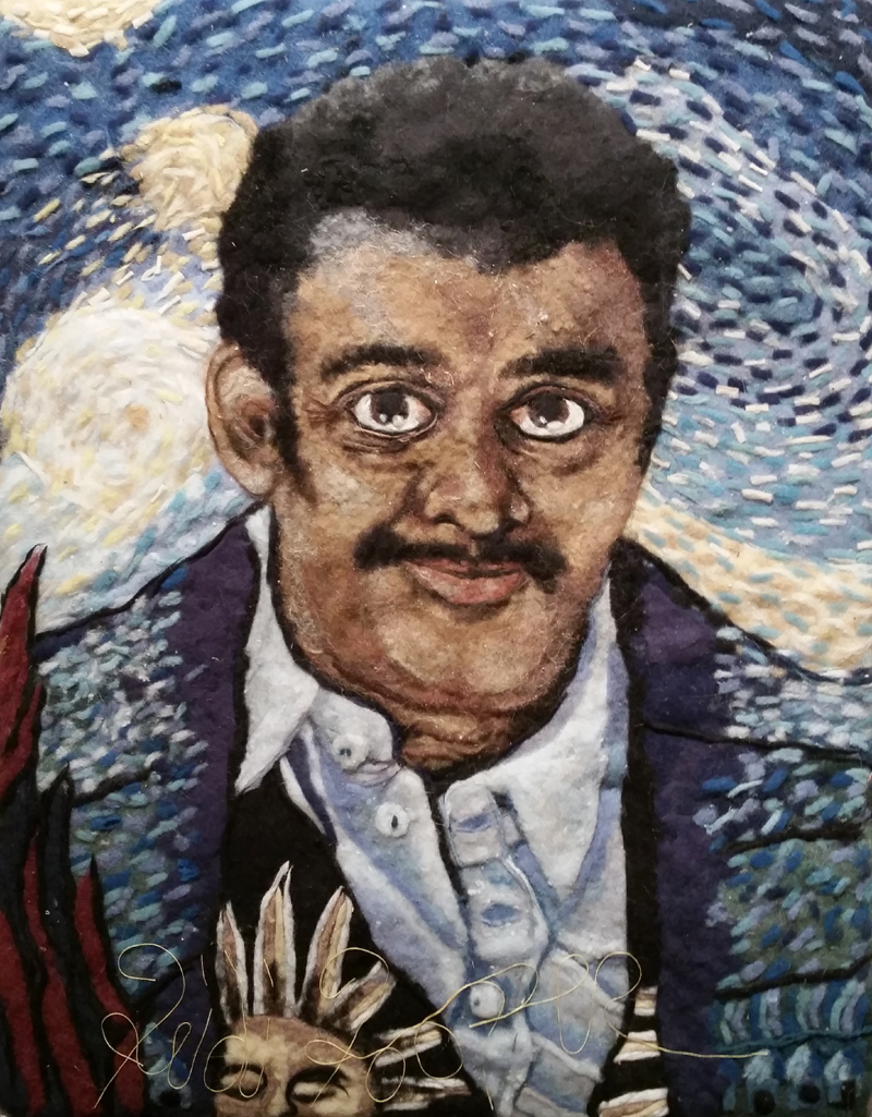 800x1025 Neil Degrasse Tyson In Dryer Lint Heidi Hooper - Neil Degrasse Tyson Painting